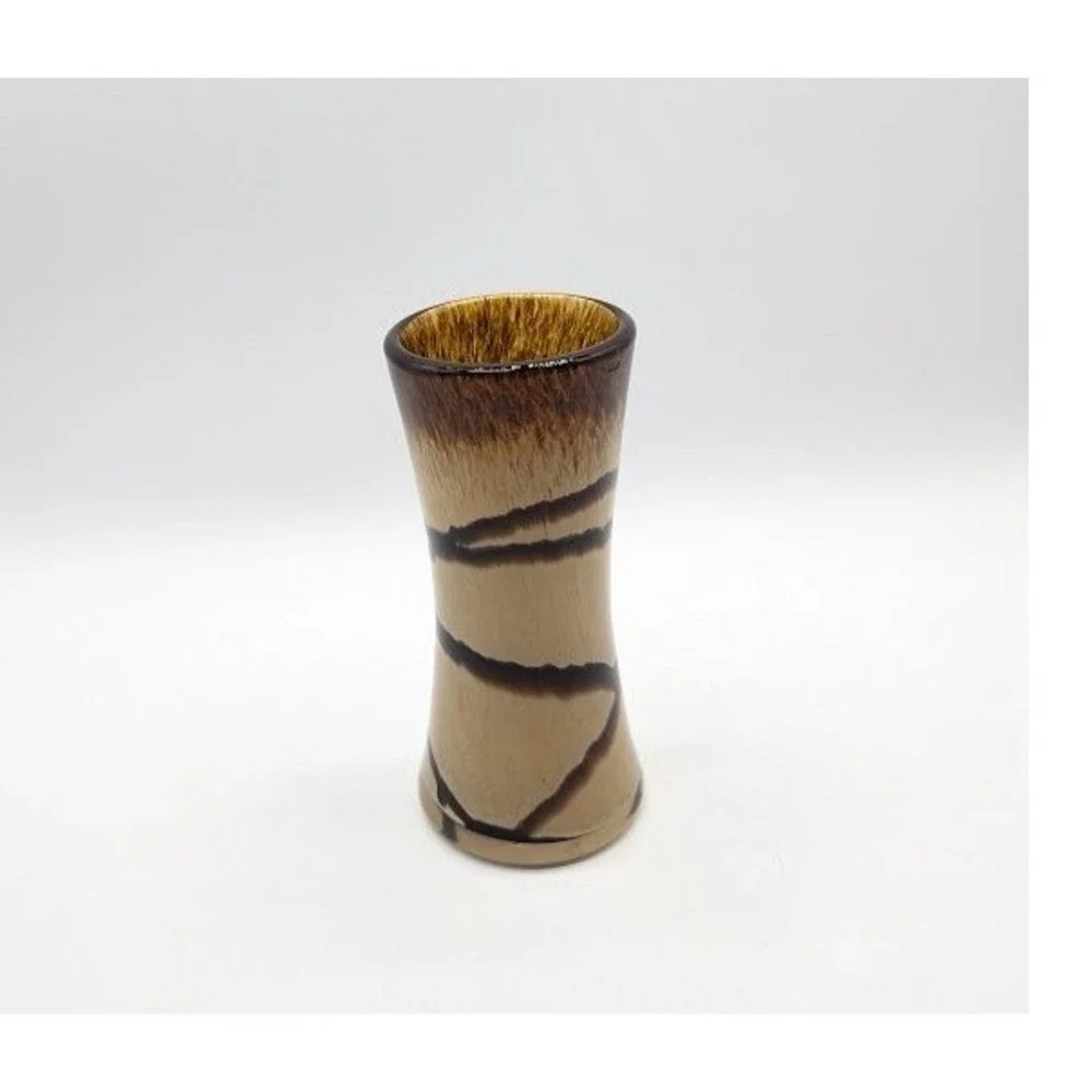 Artisan Hand Blown Cased Art Glass Vase 6.5